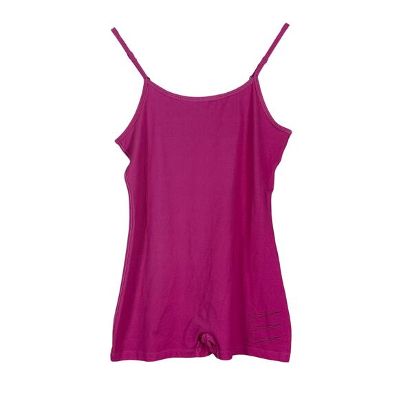Nike Romper Womens M Pink Cotton Y2K Tenniscore Athleisure - Picture 1 of 6